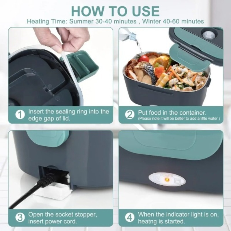 1.5L Electric Lunch Box Food W - Portable Food Warmer のレビューと価格
