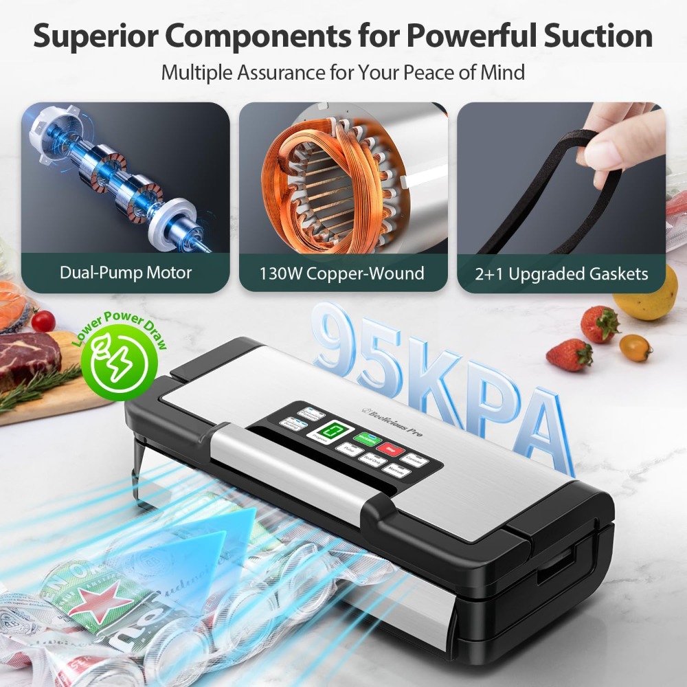 95kPa Vacuum Sealer Machine wi - Food Storage Technology のレビューと価格