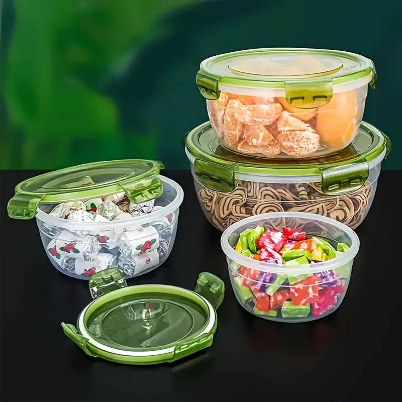 4 plastic food storage contain - Food Storage Lunch Box のレビューと価格