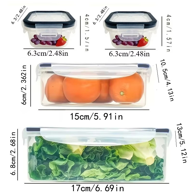 8Pcs Set Includes 4 Containers - Food Storage Freezer Containers のレビューと価格