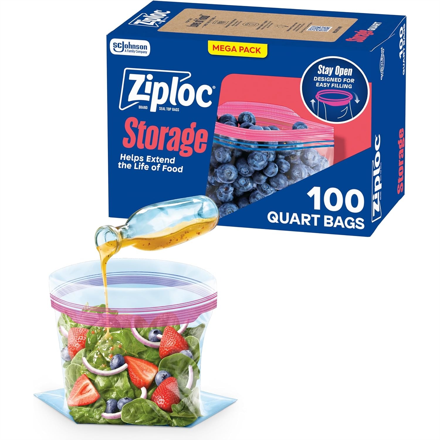 Quart Food Storage Bags with G - Food Storage Technology のレビューと価格