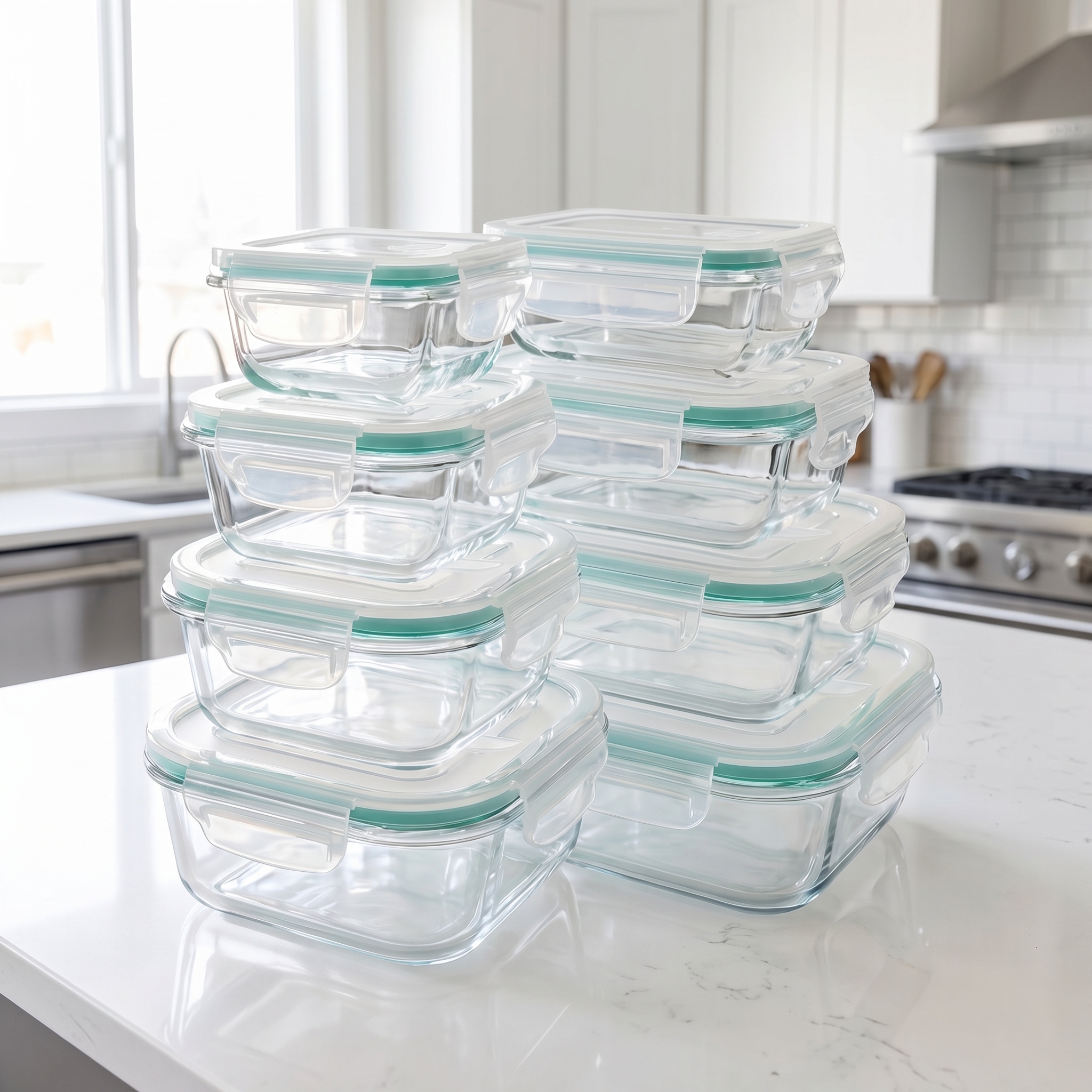 A set of 8 food storage contai - Food Storage Freezer Containers のレビューと価格