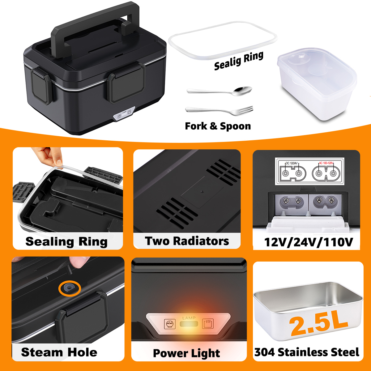 3.5L Extra Large Electric Heat - Portable Food Warmer のレビューと価格