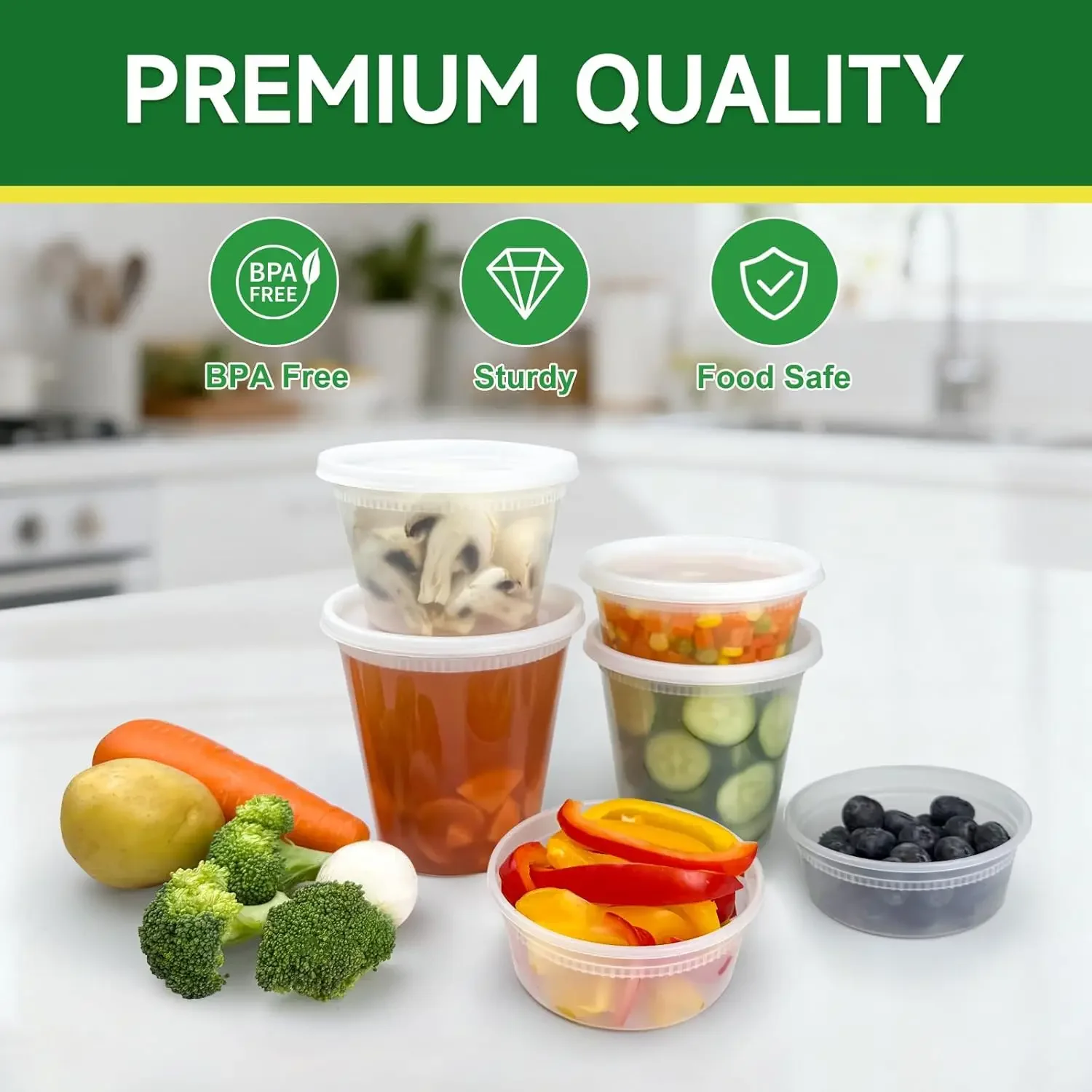 50 Set 32 oz Deli Containers w - Food Storage Bowls のレビューと価格
