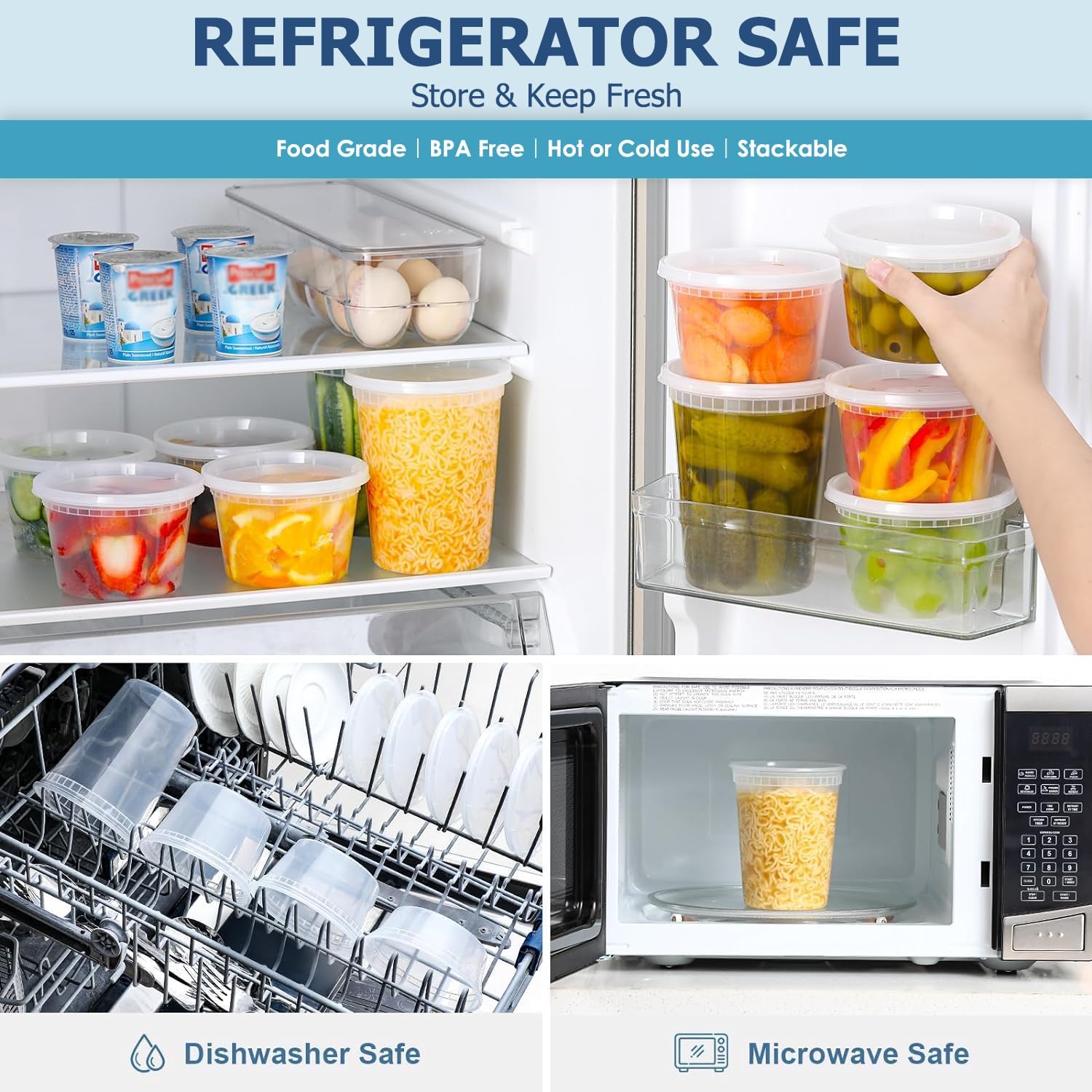 24pcs Deli Food Storage Contai - Food Storage Freezer Containers のレビューと価格