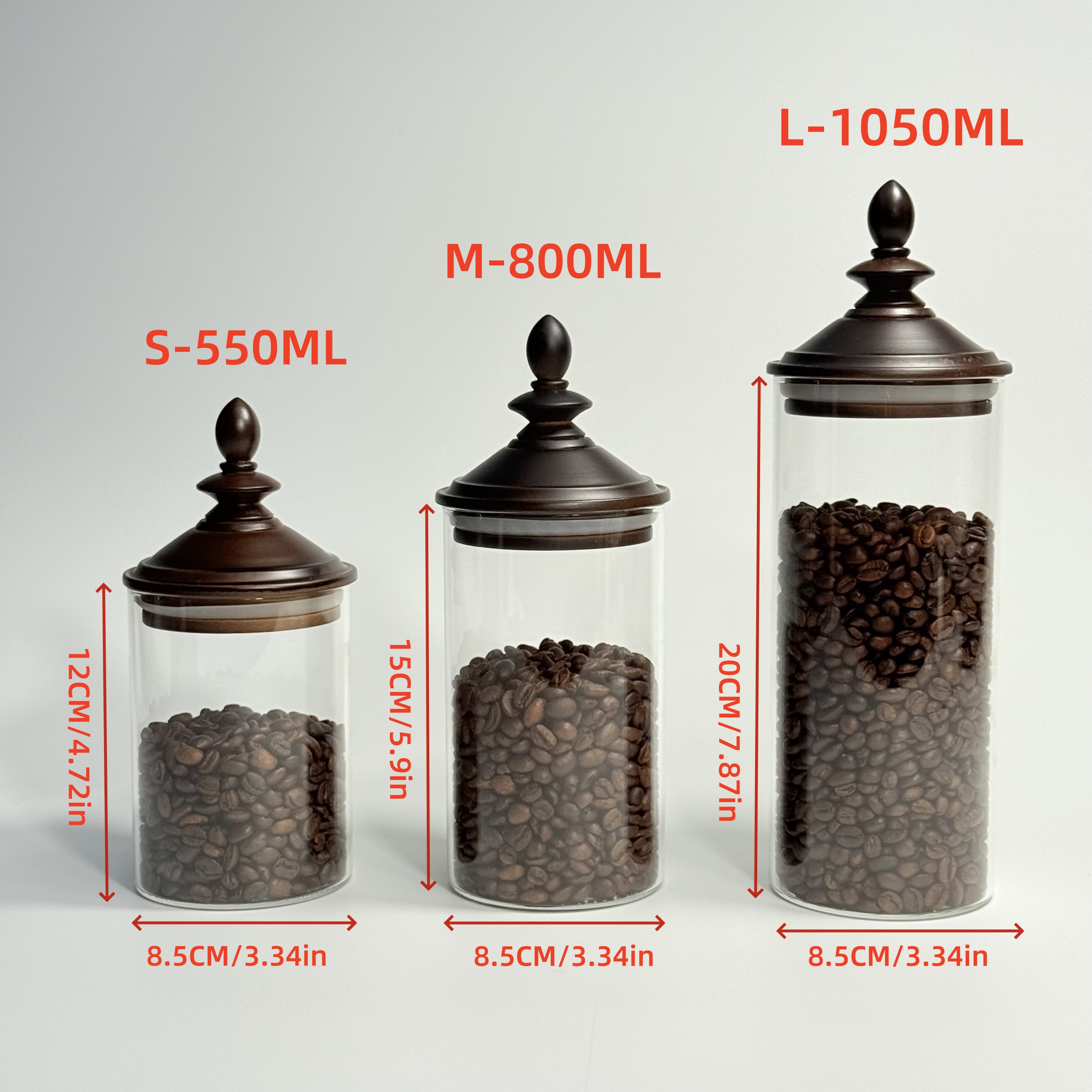 1Pcs - Vintage-Style Glass Sea - Food Storage Jars With Wooden Lids のレビューと価格