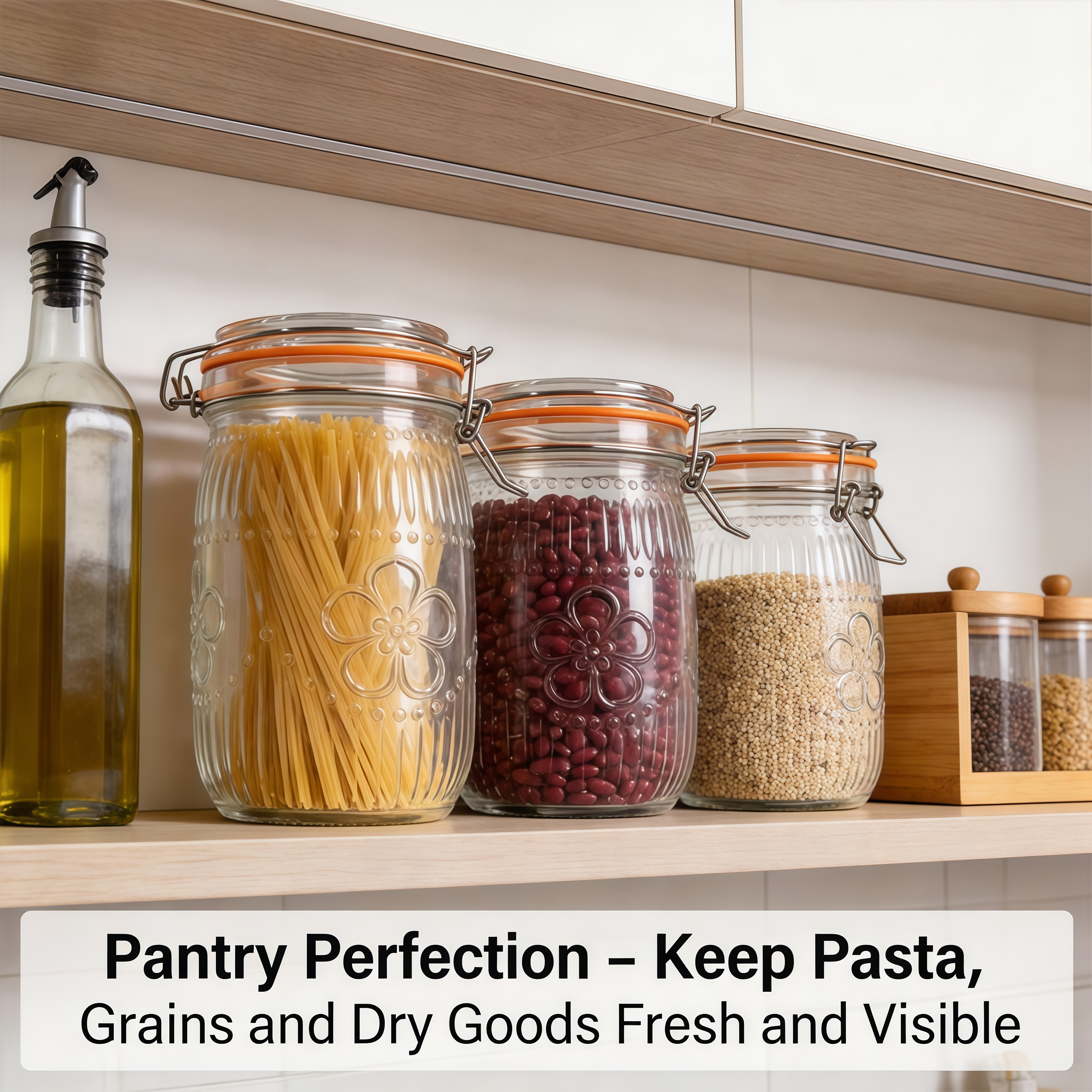 6 Pack Wide Mouth Mason Jars 3 - Food Storage Quart Containers のレビューと価格