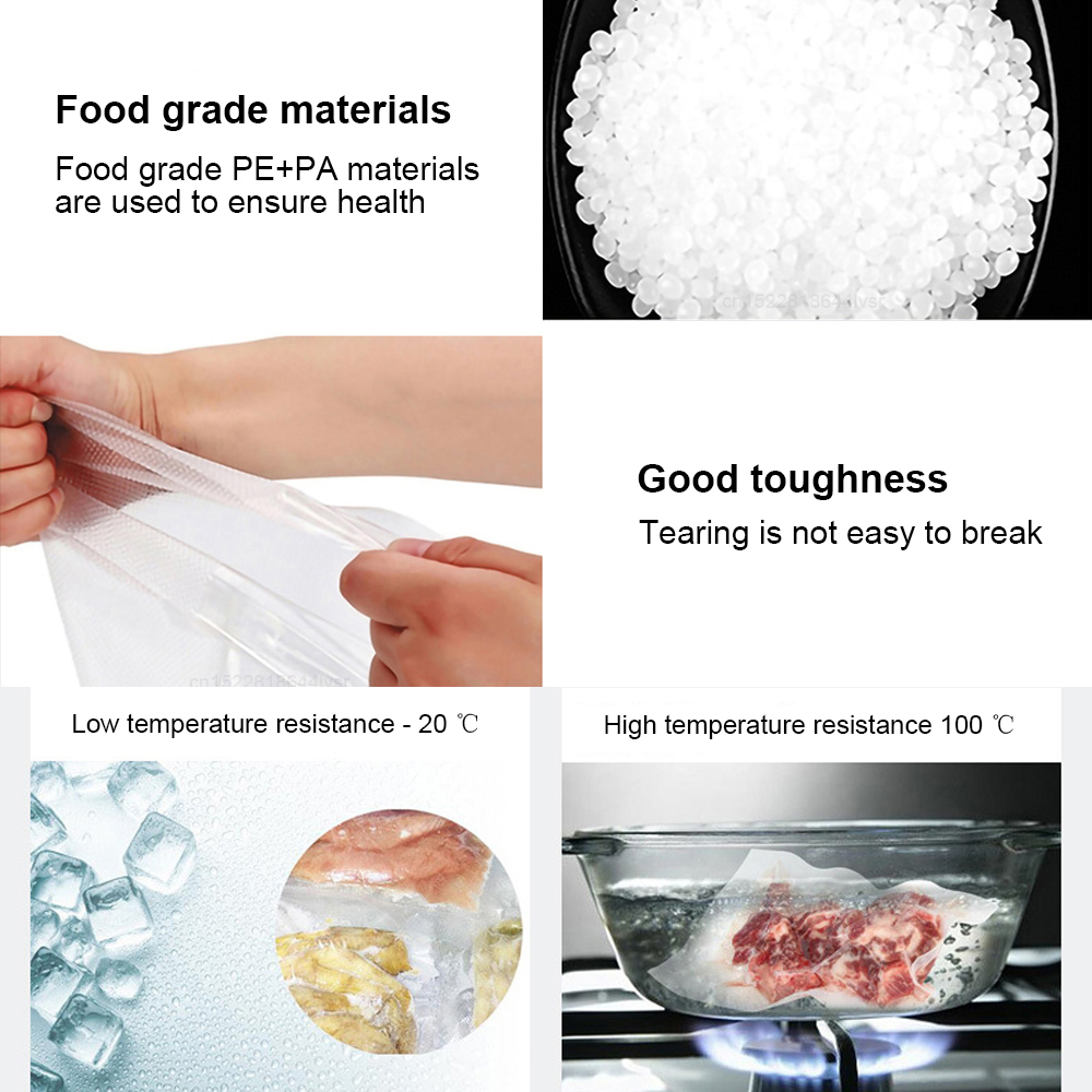 Vacuum Sealer Bags Vacuum Food - Food Storage Small のレビューと価格