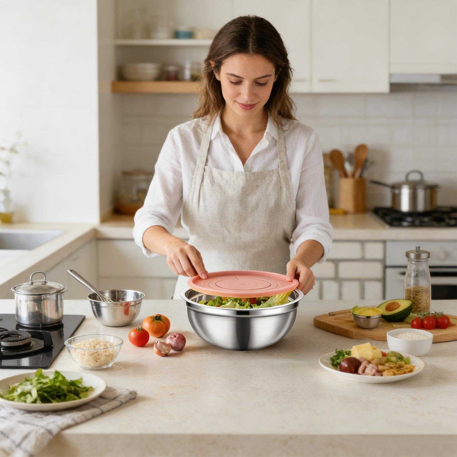 Metal Mixing Bowls Nesting Rou - Food Storage Bowls のレビューと価格