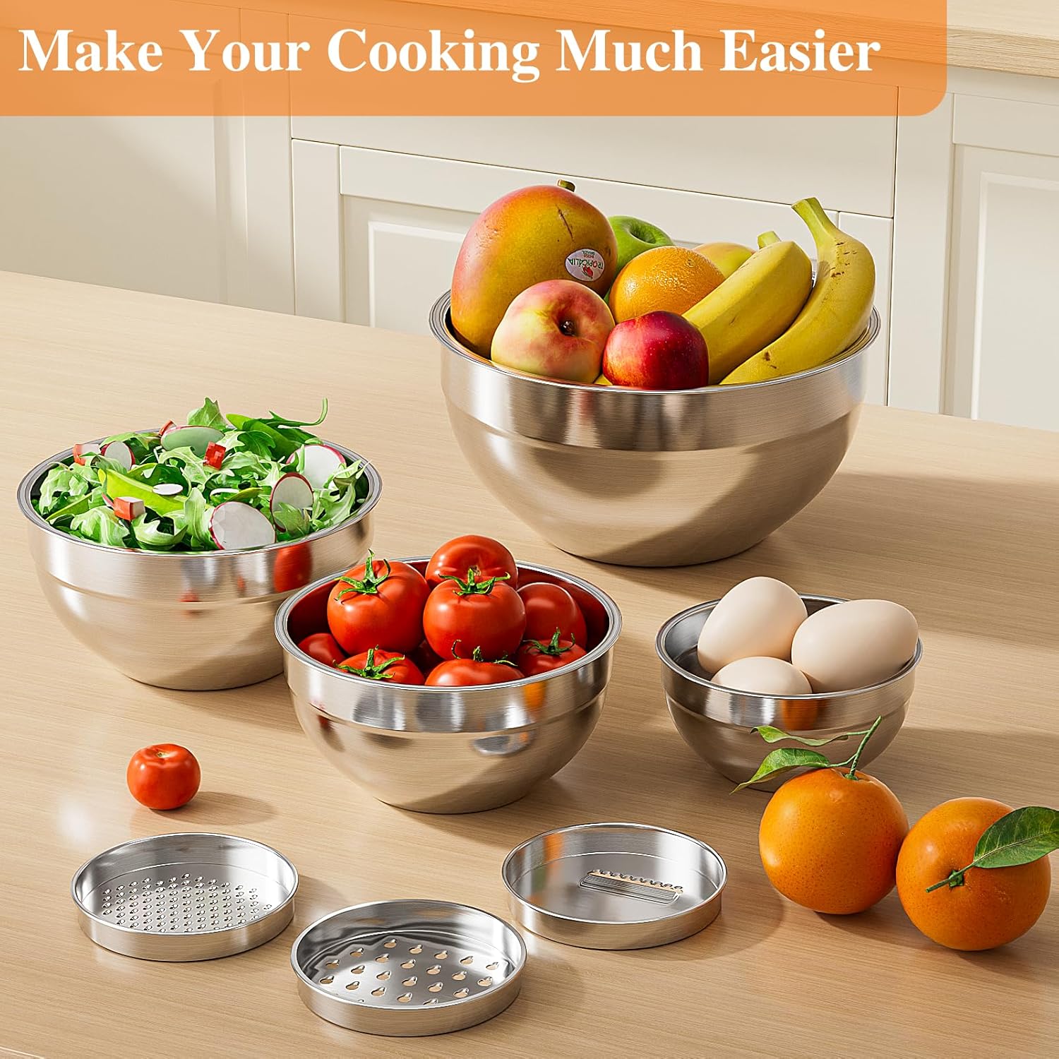 Mixing Bowls with Lids Set 6PC - Food Storage Bowls のレビューと価格