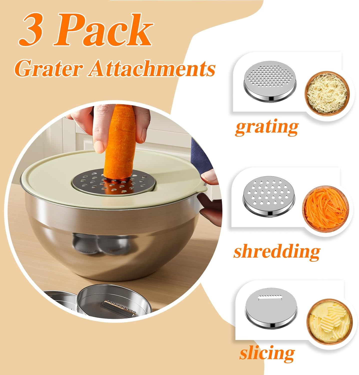 Mixing Bowls with Lids Set 6PC - Food Storage Bowls のレビューと価格