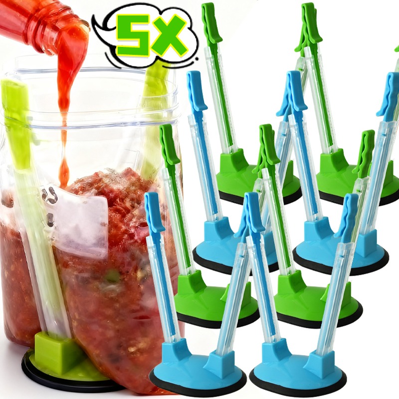 Hands Free Baggy Rack Clip Adj - Food Storage Reusable Bags のレビューと価格