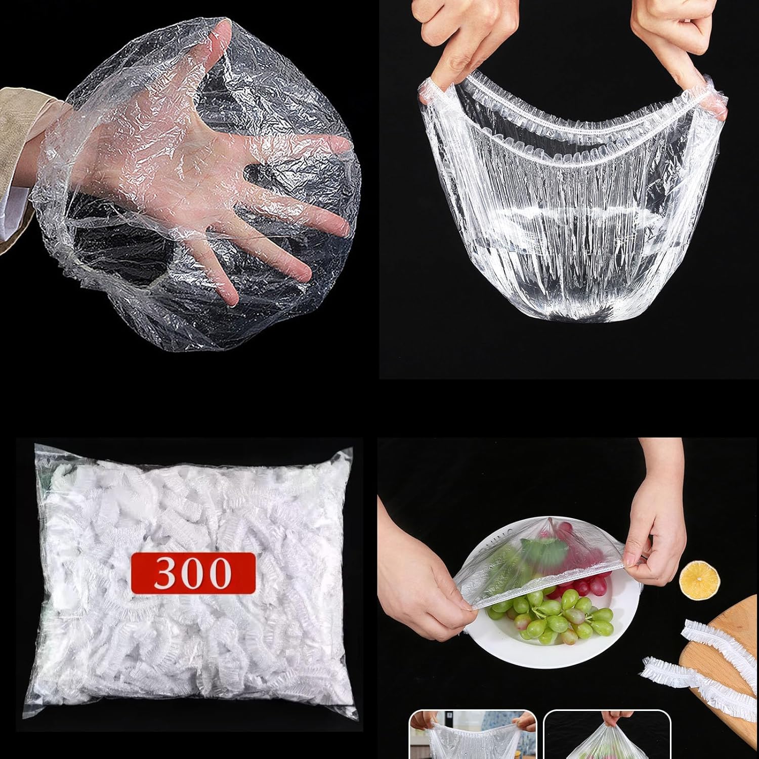 300 Pcs Reusable Elastic Food  - Food Storage Bowls のレビューと価格