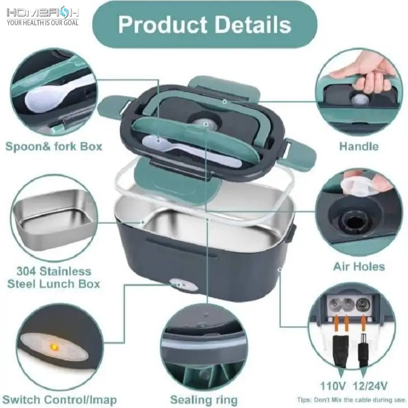 HOMEFISH 1.5 L 60W Electric Lu - Portable Food Warmer のレビューと価格