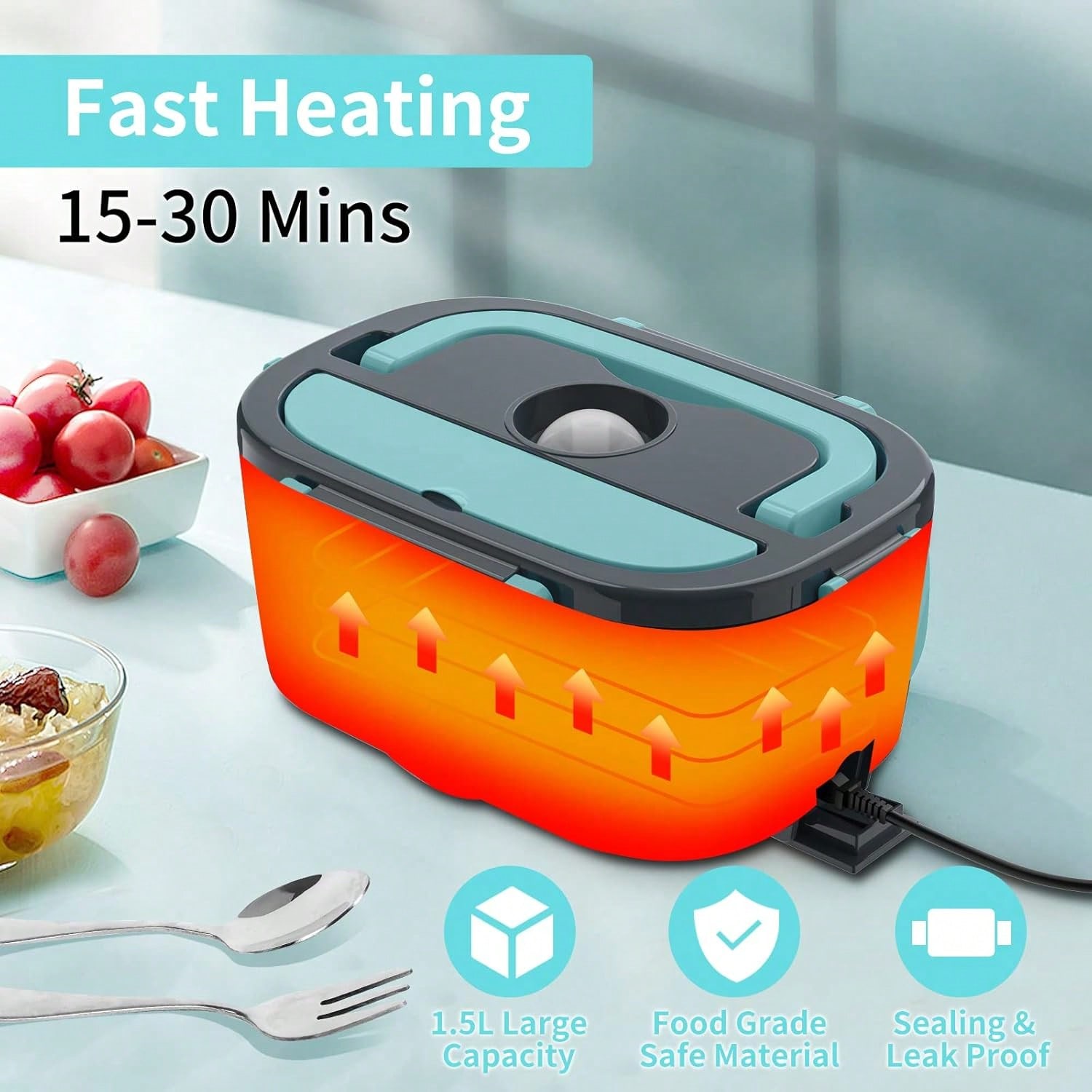 1.5 L 60W Electric Lunch Box F - Portable Food Warmer のレビューと価格