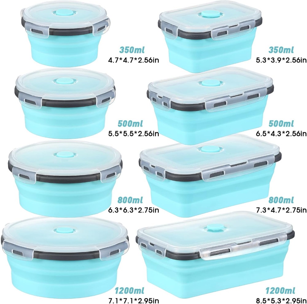 8 Pcs Collapsible Food Storage - Food Storage Freezer Containers のレビューと価格
