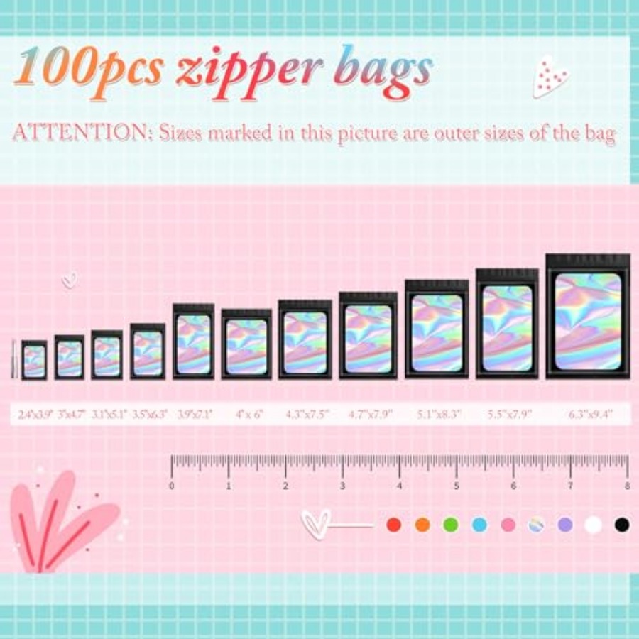 00 pcs Black Mylar Holographic - Food Storage Bag のレビューと価格