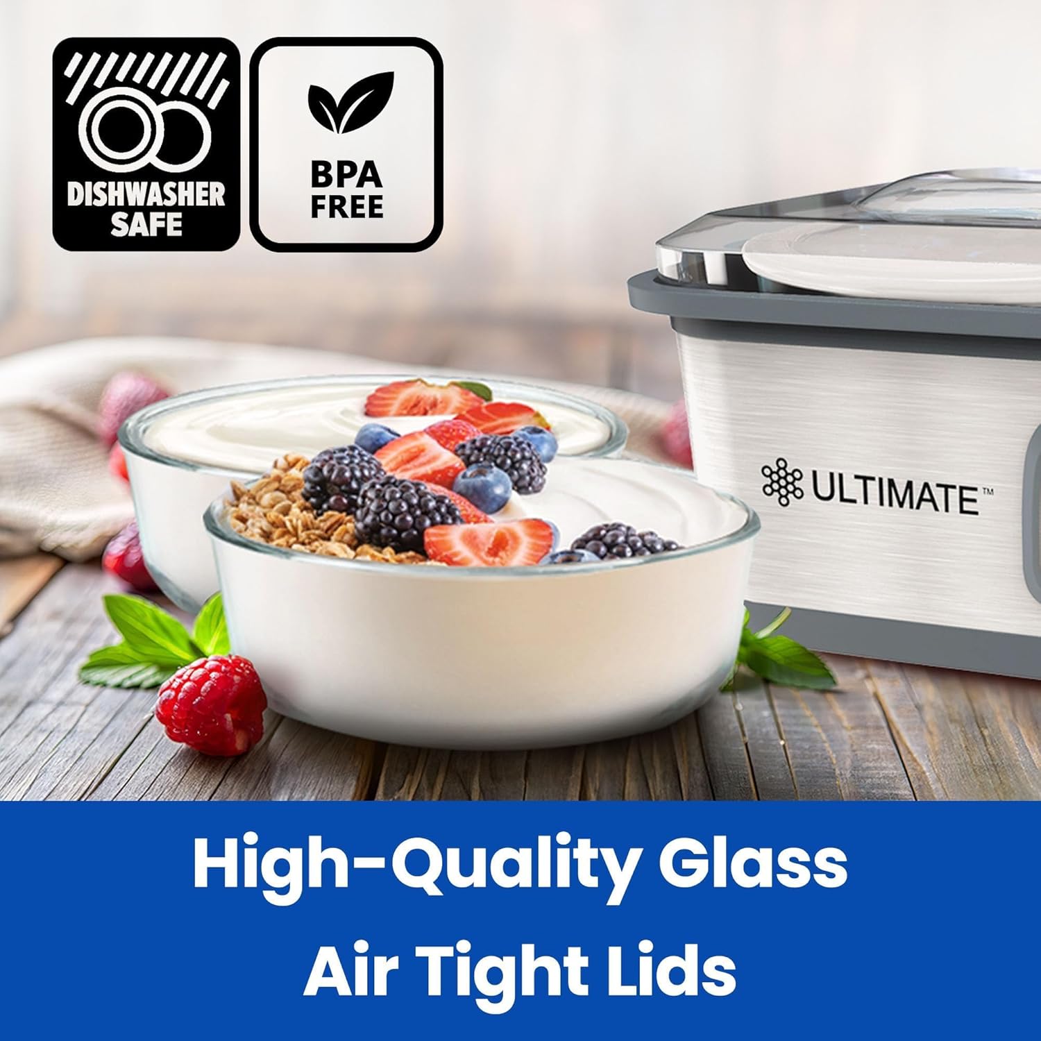 Yogurt Containers 2 Pack, 1-Qu - Food Storage Quart Containers のレビューと価格