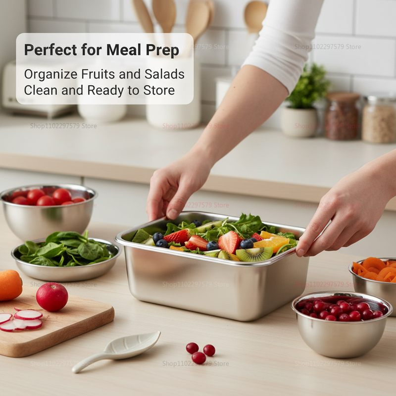 Plate Stainless Steel Food Con - Food Storage Bowls のレビューと価格
