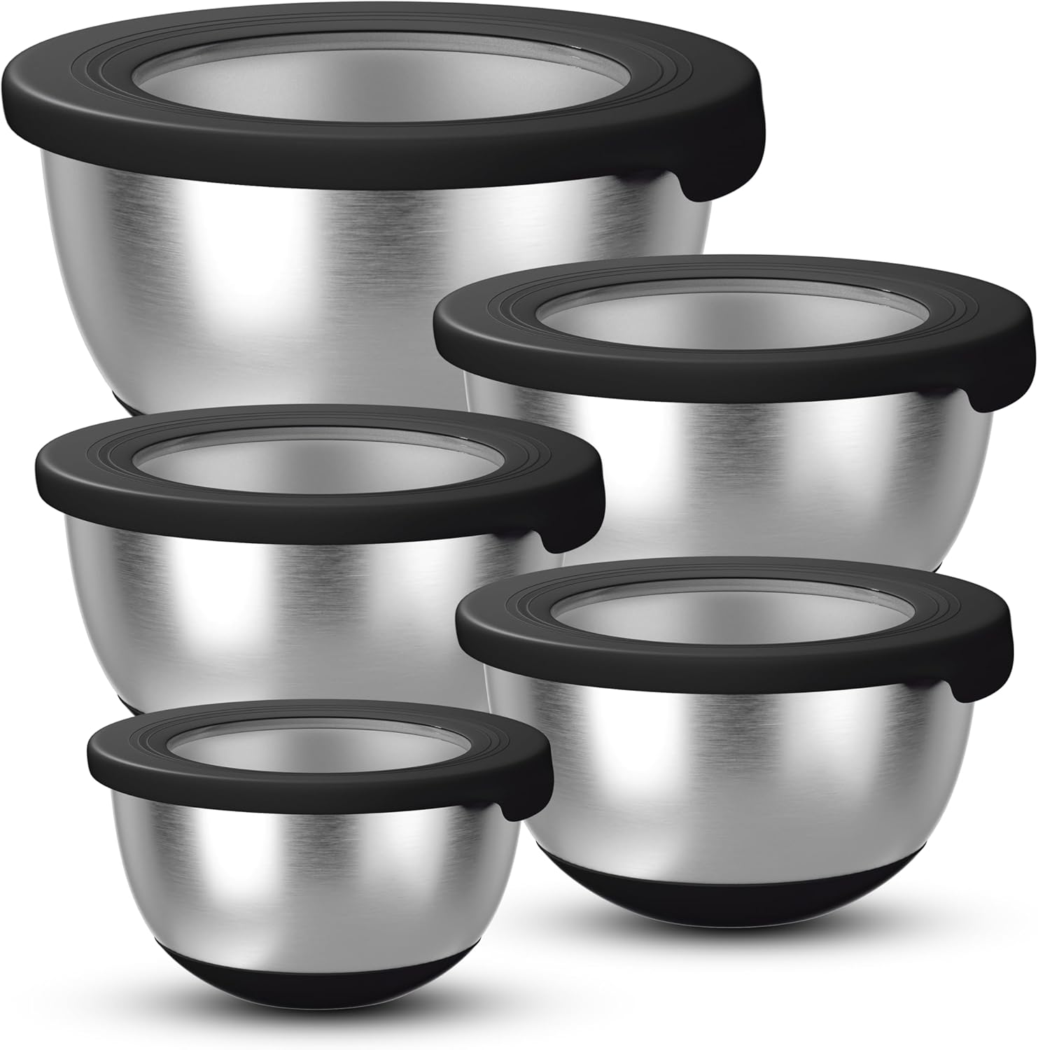 Stainless Steel Mixing Bowls w - Food Storage Bowls のレビューと価格