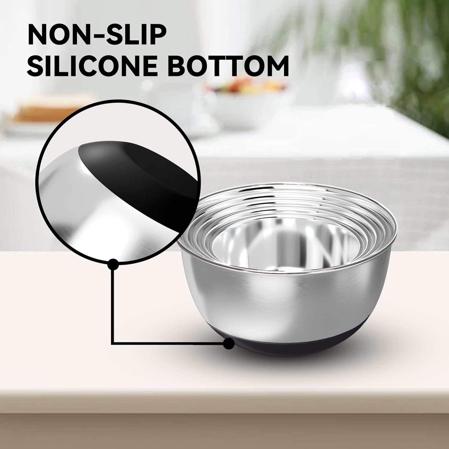 Stainless Steel Mixing Bowls w - Food Storage Bowls のレビューと価格