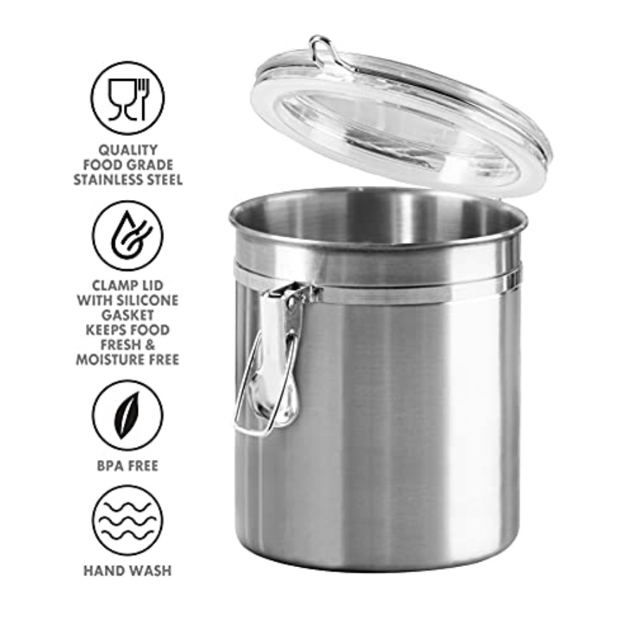 Set of 4 Stainless Steel Kitch - Food Storage Kitchen のレビューと価格
