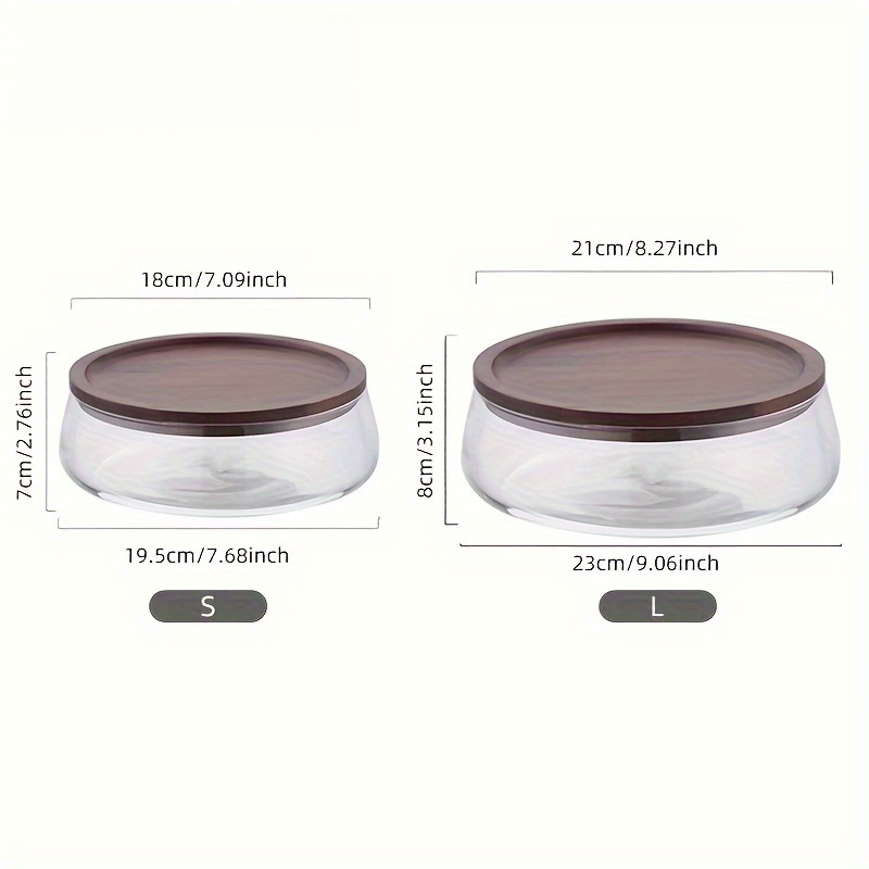 Set of 2 Glass Canisters with  - Food Storage Jars With Wooden Lids のレビューと価格