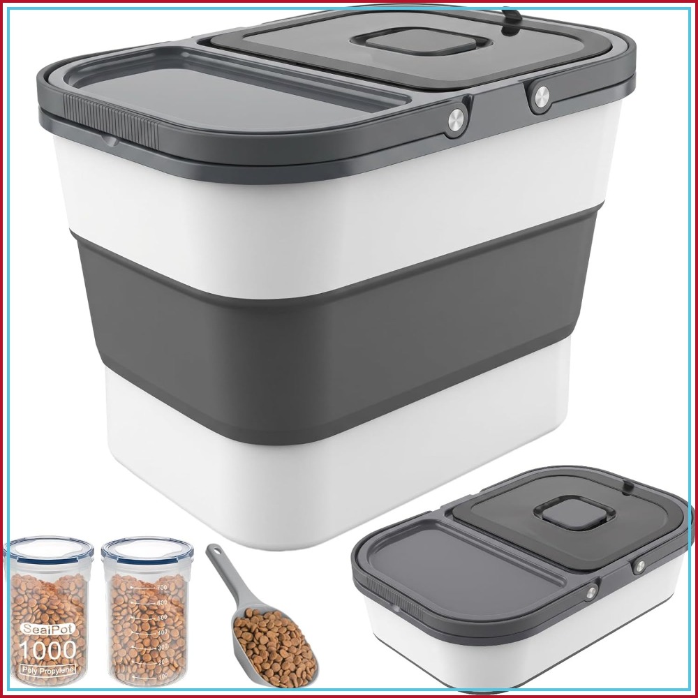 35lbs Collapsible Dog Food Con - Food Storage Small のレビューと価格