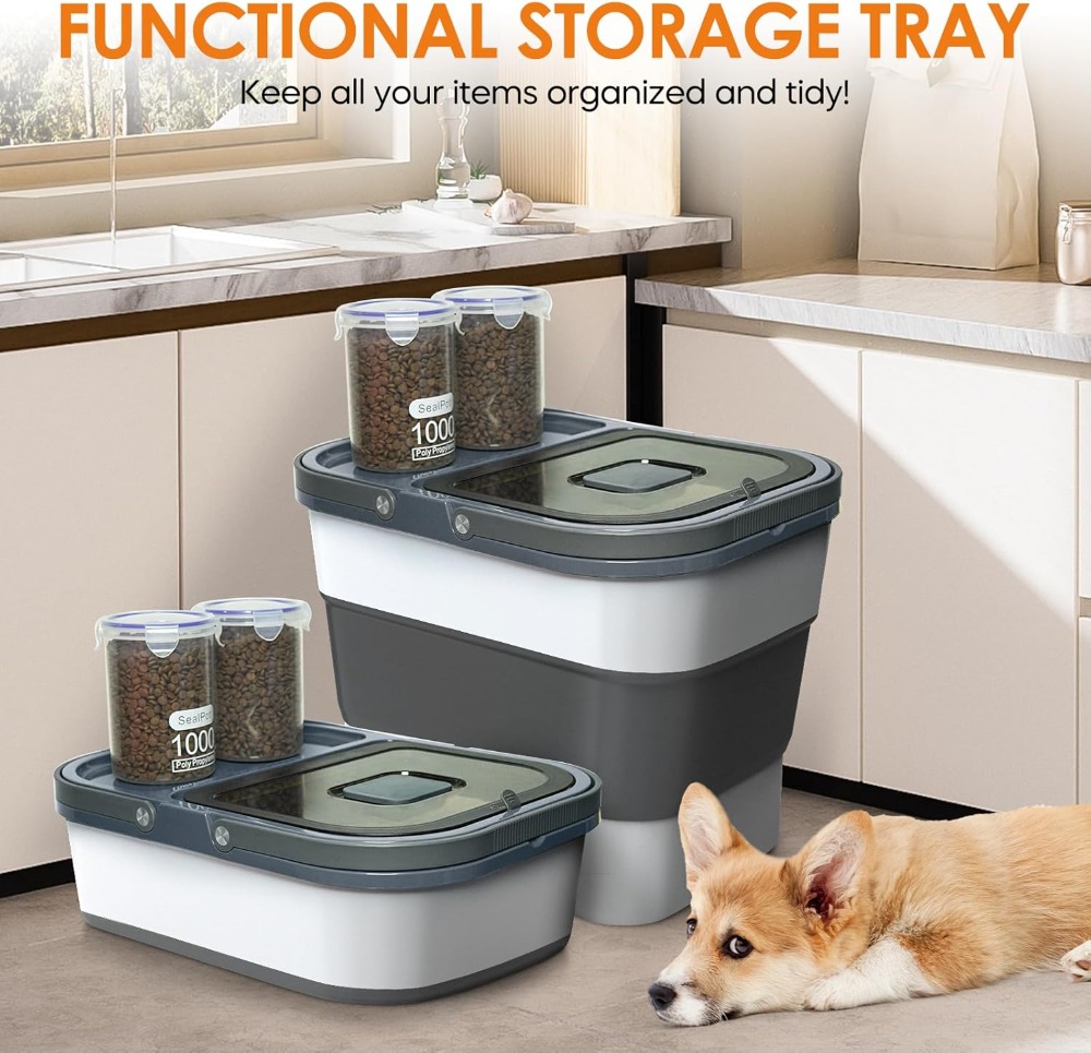 35lbs Collapsible Dog Food Con - Food Storage Small のレビューと価格