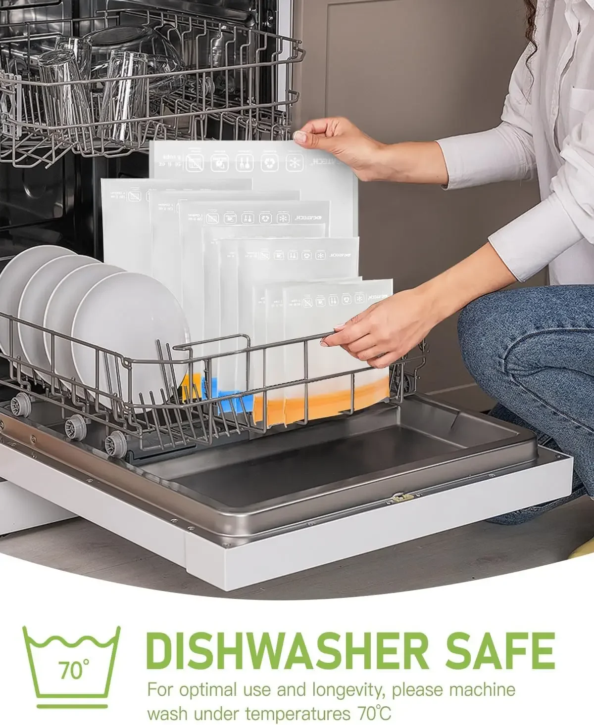 20Pack Reusable Bags Dishwashe - Food Storage Bag のレビューと価格