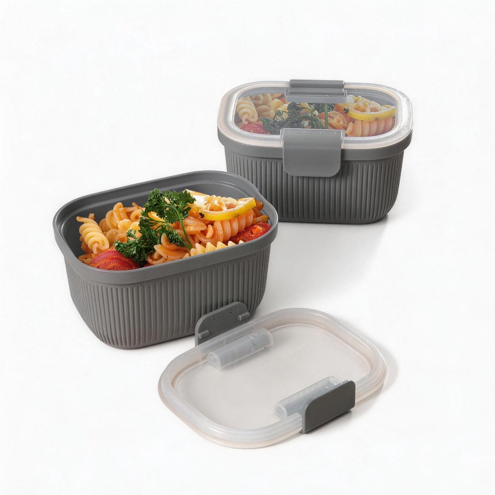 Rectangle Grey Bento Box Snack - Food Storage Lunch Box のレビューと価格