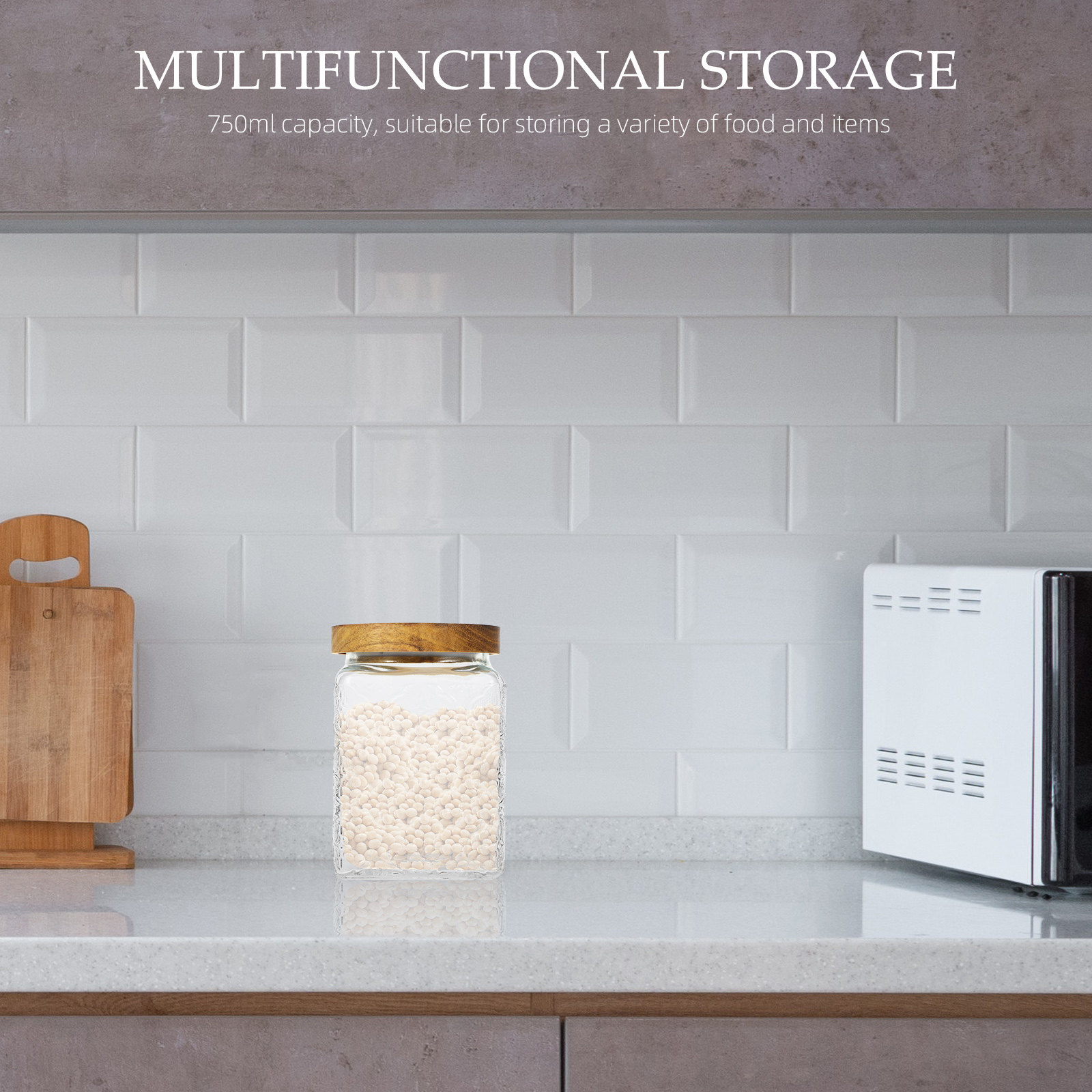 Glass Sealed Jar Wood Lid Airt - Food Storage Jars With Wooden Lids のレビューと価格