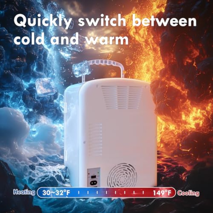 9L Mini Fridge for Bedroom Car - Portable Food Warmer のレビューと価格